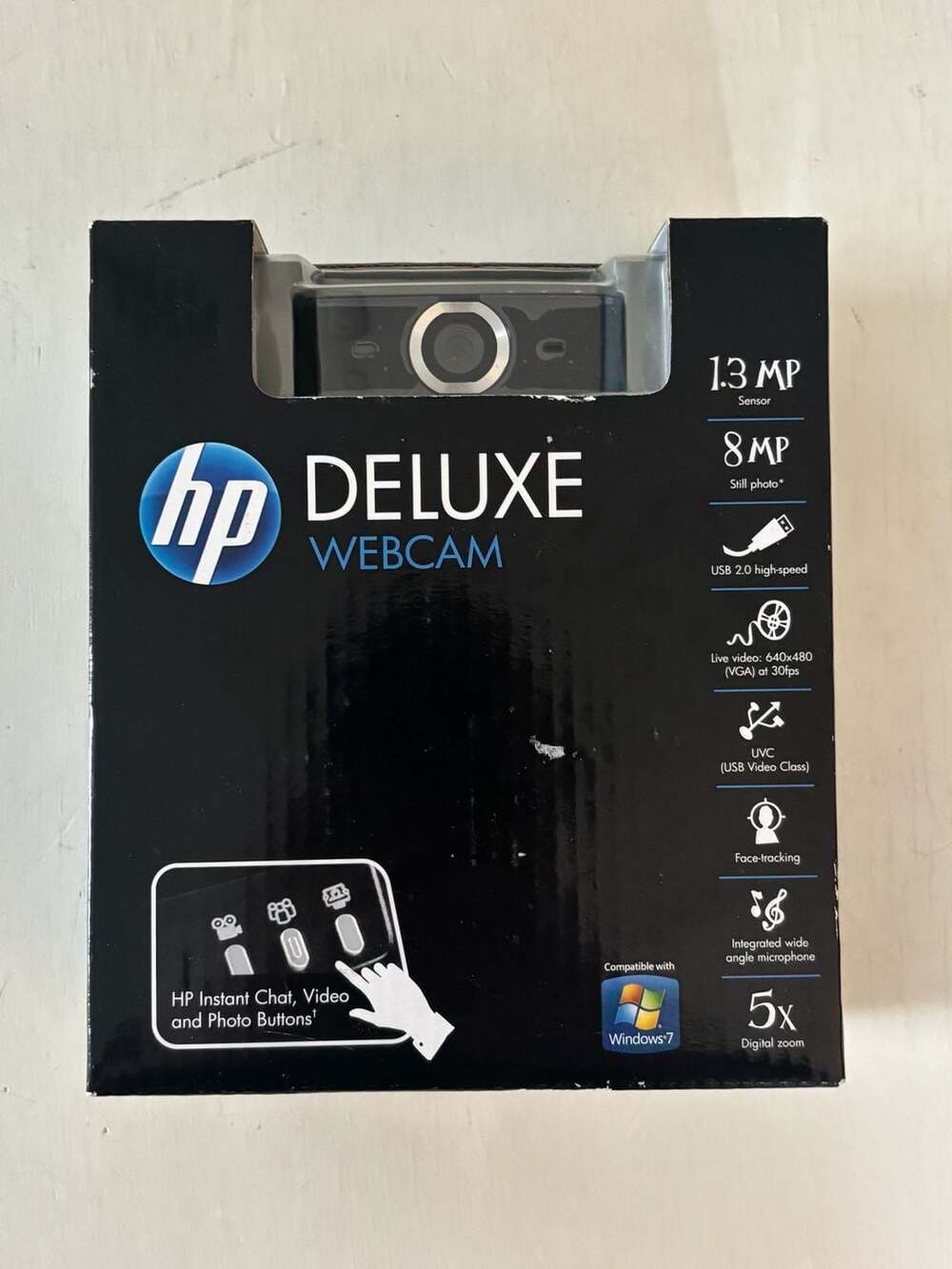 HP Deluxe Webcam Quality Photo KQ246AA#ABA Microsoft Windows New in Box